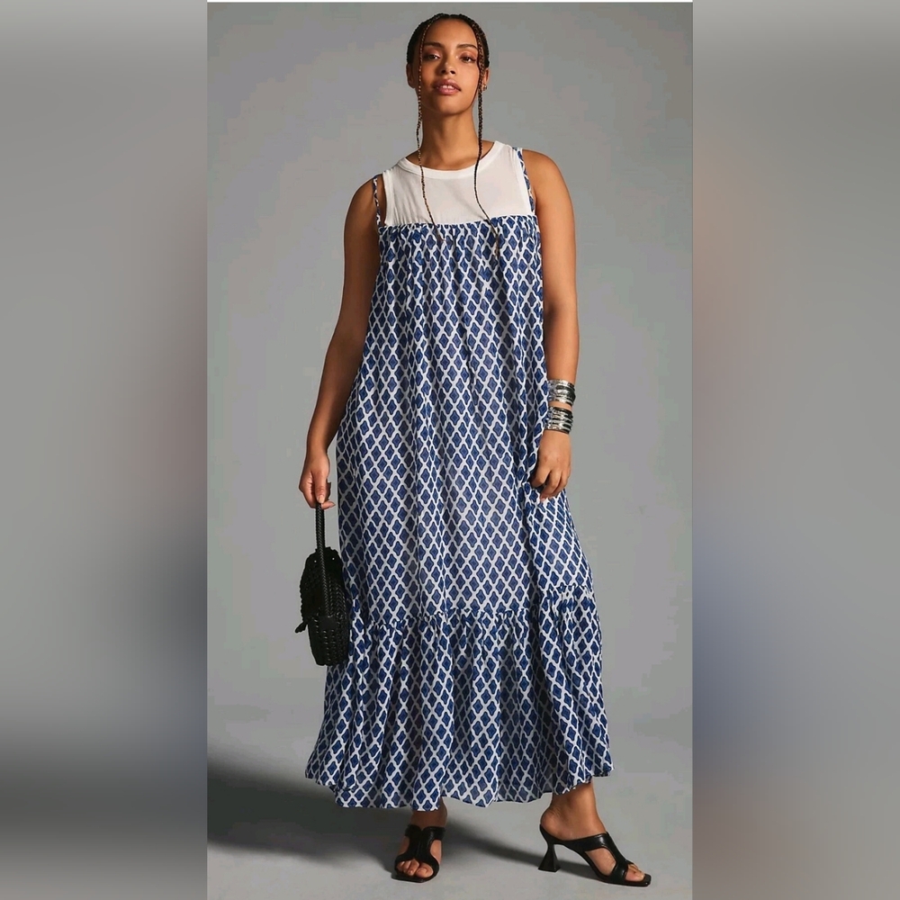 Maeve Anthropologie Twofer Lined Tank Dress